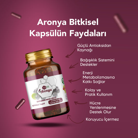 Mor Aronya Kapsül 3’lü Set | Bitkisel Antioksidan Takviyesi