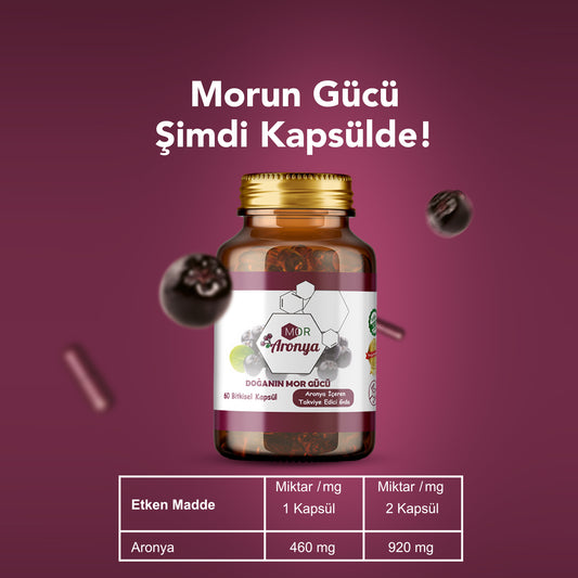 Mor Aronya Bitkisel Kapsül 60 Adet