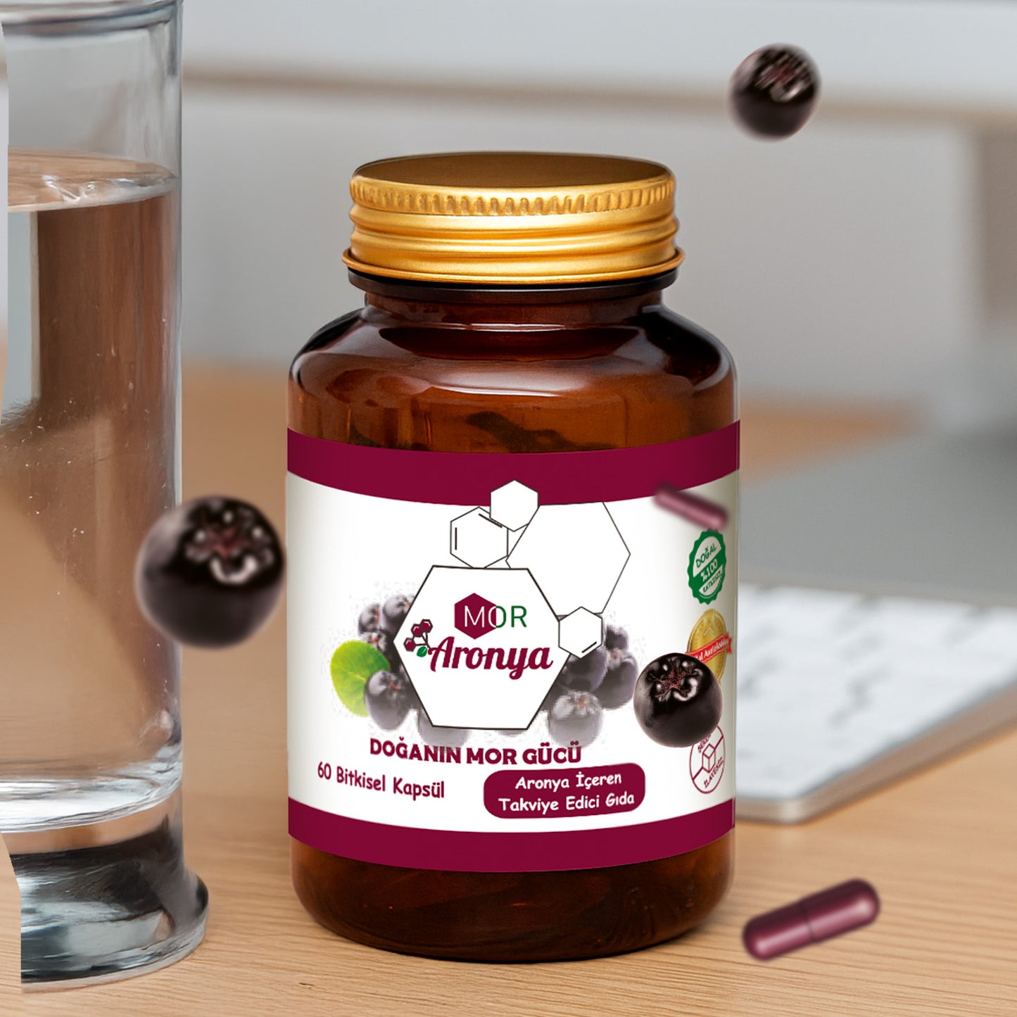 Mor Aronya Kapsül 2’li Set | Bitkisel Antioksidan Takviyesi