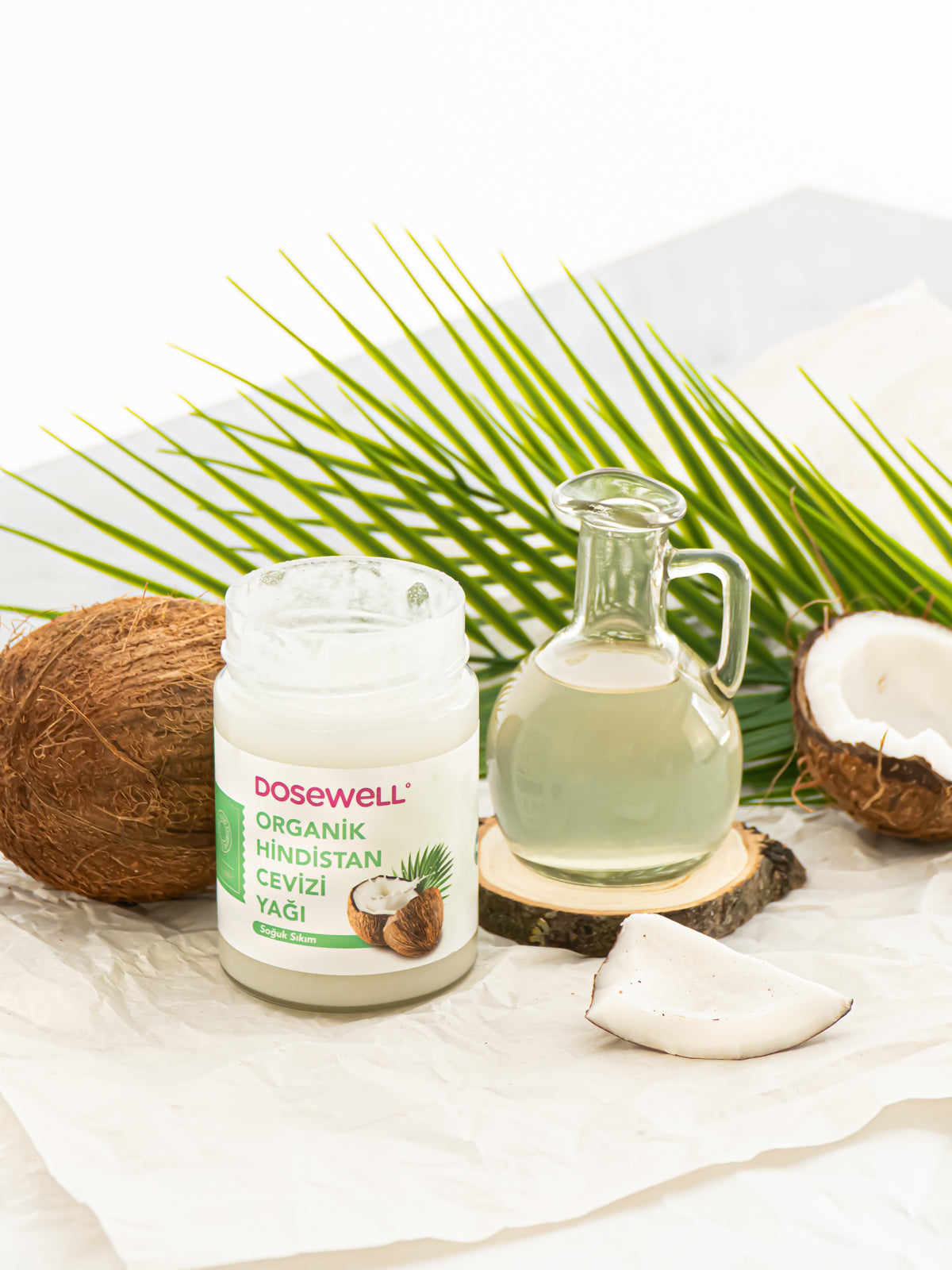 Dosewell Organik Hindistan Cevizi Yağı 300 ml (Organik Sertifikalı, Soğuk Sıkım)
