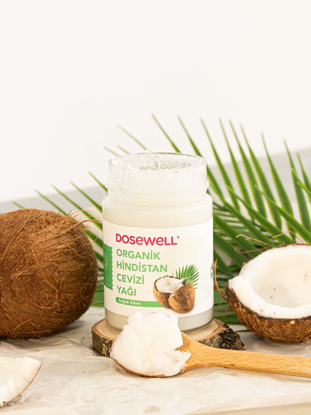 Dosewell Organik Hindistan Cevizi Yağı 300 ml (Organik Sertifikalı, Soğuk Sıkım)