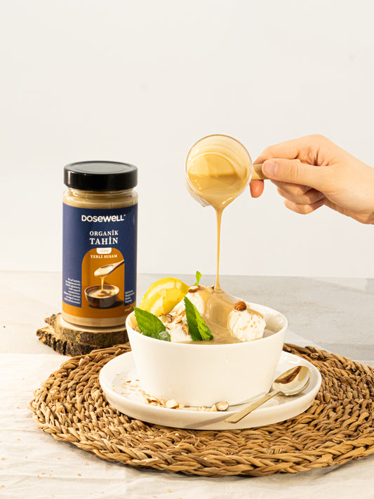 Dosewell Organik Tahin 500gr & Keçiboynuzu Özü 640gr (Soğuk Sıkım) 2’li Doğal Paket