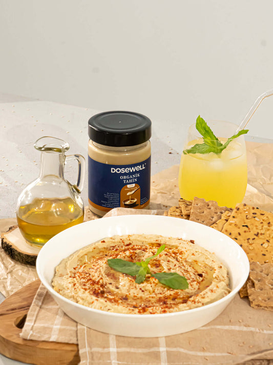 Dosewell Organik Tahin 300gr & Keçiboynuzu Özü 640gr (Soğuk Sıkım) 2’li Doğal Paket