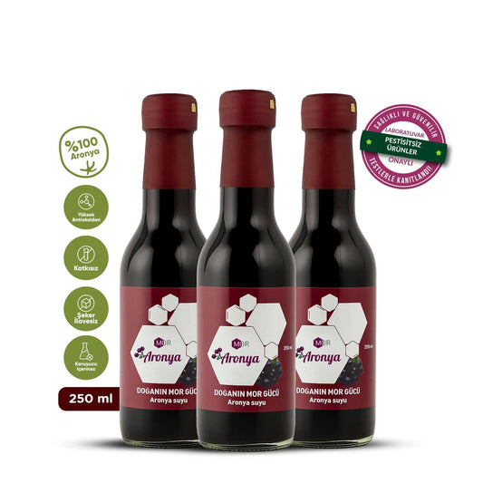 Mor Aronya Suyu 250 ml (3lü Avantaj Paketi)