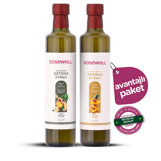 Dosewell Detoks & Ananas Sirkesi  500 ml – %100 Doğal, Katkısız ve Doğal Fermente