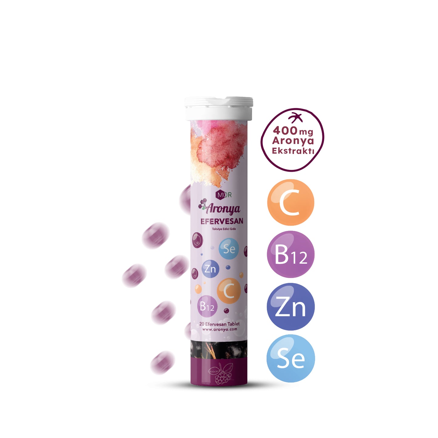 Mor Aronya Efervesan 20 Tablet