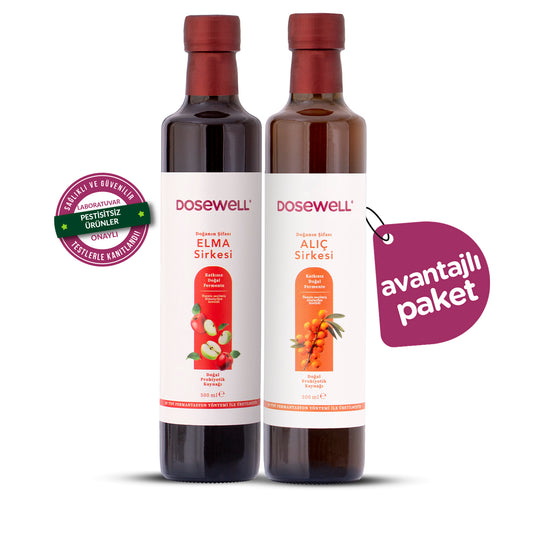 Dosewell Elma ve Alıç Sirke Paketi | Katkısız ve Doğal Fermantasyonla Hazırlandı