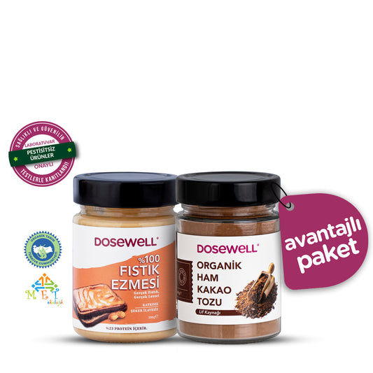 Dosewell %100 Fıstık Ezmesi ve Organik Ham Kakao: Sağlıklı Lezzet İkilisi Protein Desteği