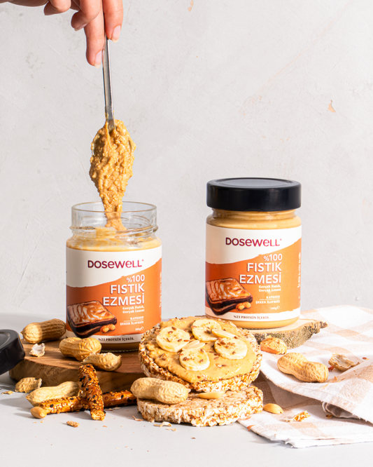 Dosewell %100 Fıstık Ezmesi 2’li Paket – Katkısız, Doğal, Yüksek Protein Kaynağı