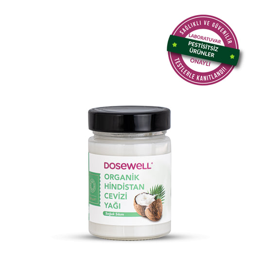 Dosewell Organik Hindistan Cevizi Yağı 300 ml (Organik Sertifikalı, Soğuk Sıkım)