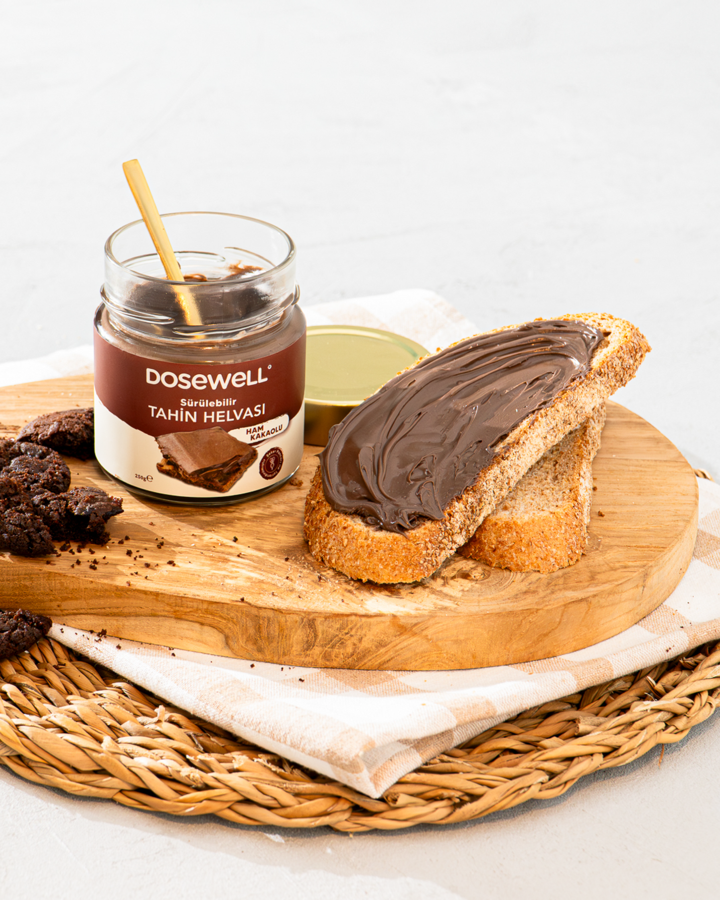 Dosewell Kakaolu & Mor Aronyalı Sürülebilir Tahin Helvası 250 gr / 2'li Paket