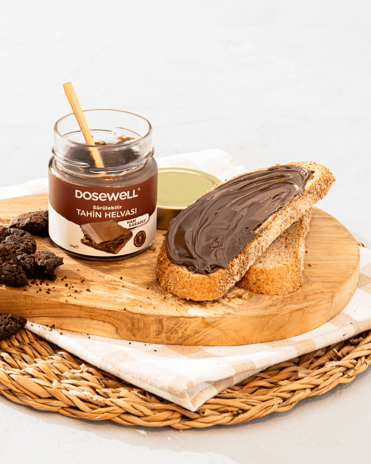 Dosewell Kakaolu & Mor Aronyalı Sürülebilir Tahin Helvası 250 gr / 2'li Paket