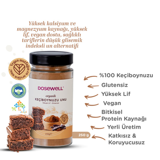 Dosewell Glutensiz Organik Keçiboynuzu Unu 250 gr