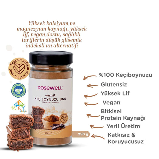 Dosewell Glutensiz Organik Keçiboynuzu Unu 250 gr