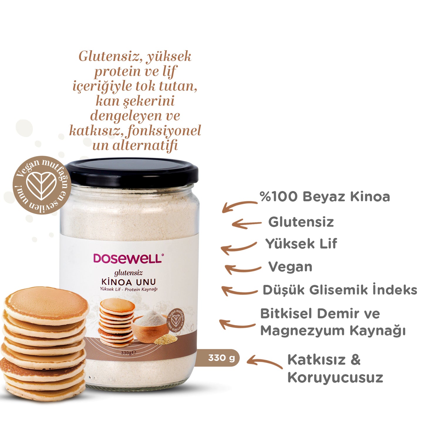 Dosewell Glutensiz Kinoa Unu 330 gr