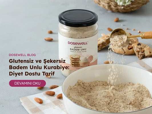 Glutensiz ve Şekersiz Badem Unlu Kurabiye