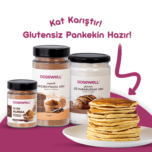 Dosewell 3'lü Un Avantaj Paketi (Çiğ Karabuğday, Keçiboynuzu, Hurma tozu)