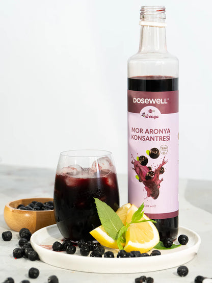 Dosewell Elma Sirkesi ve Mor Aronya Konsantresi 2'li Paket 2x500 ml