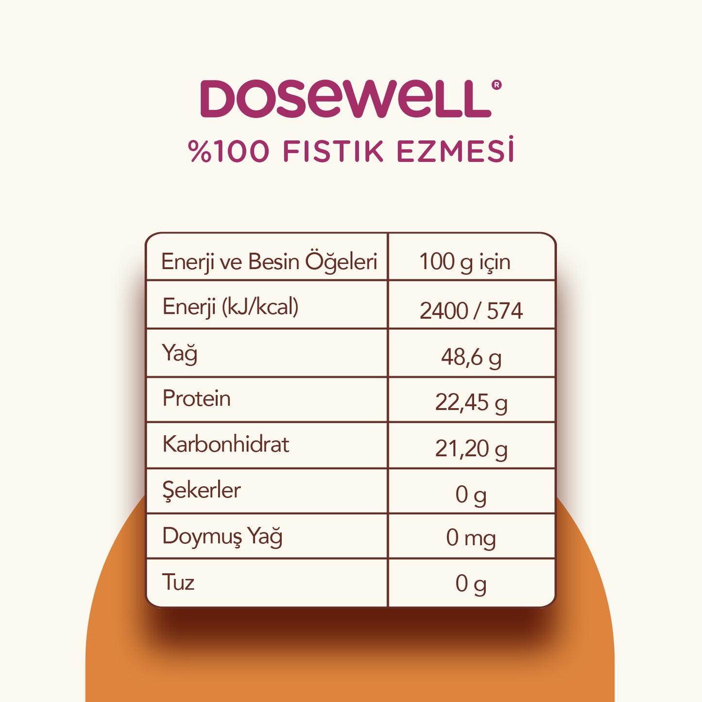 Dosewell %100 Fıstık Ezmesi 300 gr