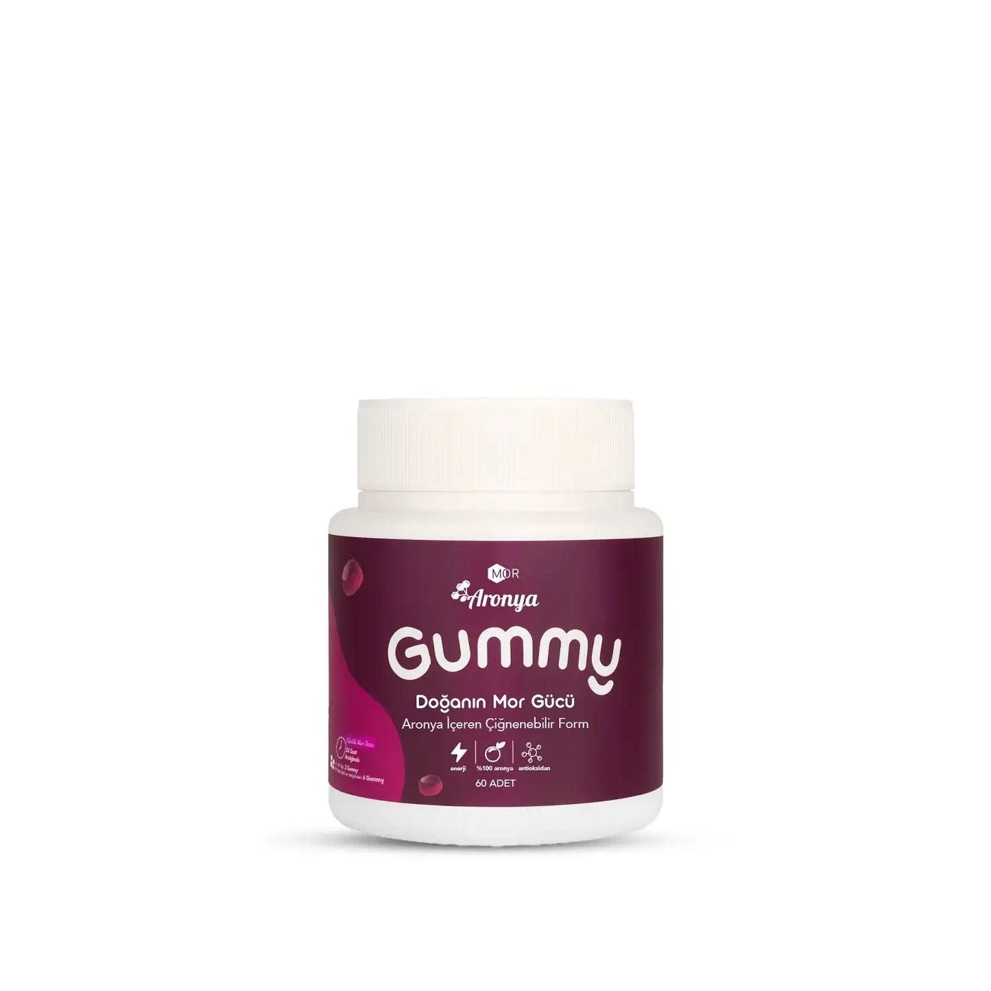 Mor Aronya Gummy-Şekersiz 60 Adet