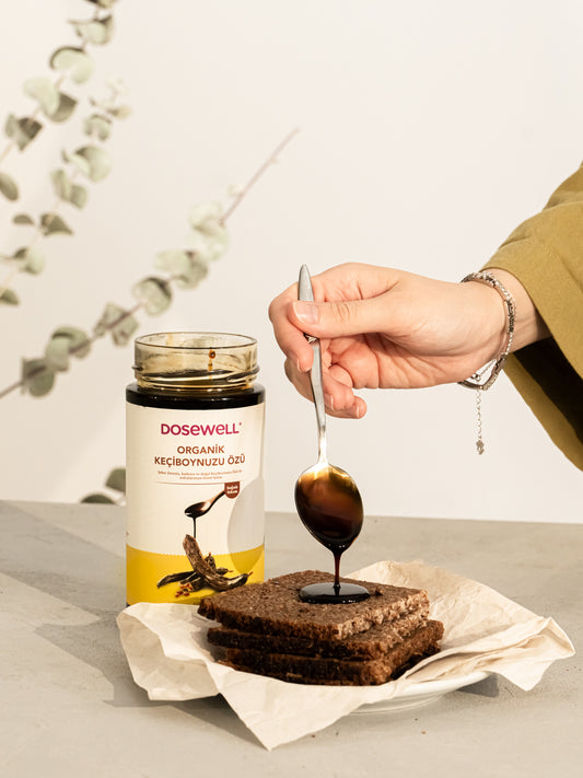 Mor Aronya Suyu 250 ml & Organik Keçiboynuzu Özü 640 gr : Enerji Direnç ikilisi