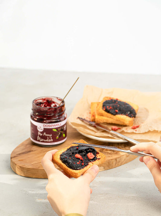 Mor Aronya Reçeli, Marmelatı ve Dosewell %100 Fıstık Ezmesi Paketi | Antioksidan ve Protein Kaynağı