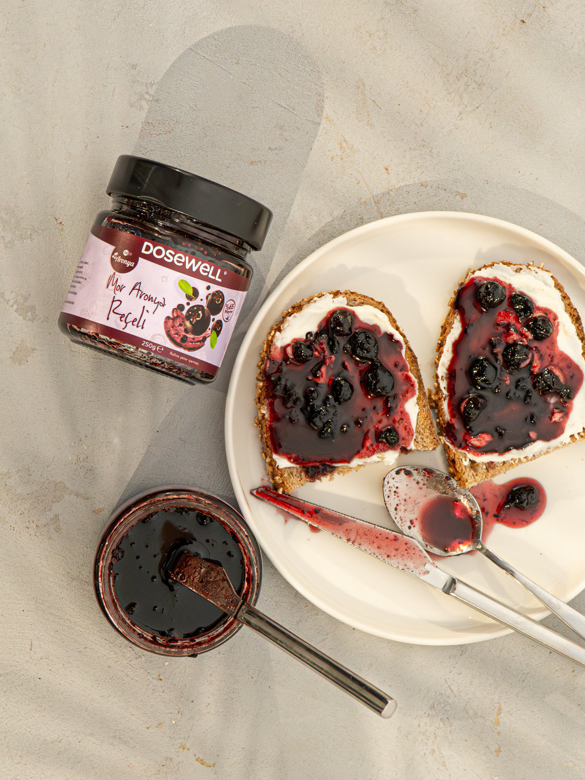 Dosewell 3'lü Kahvaltı Seti - Fıstık Ezmesi 300g, Marmelat 250g, Reçel 250g