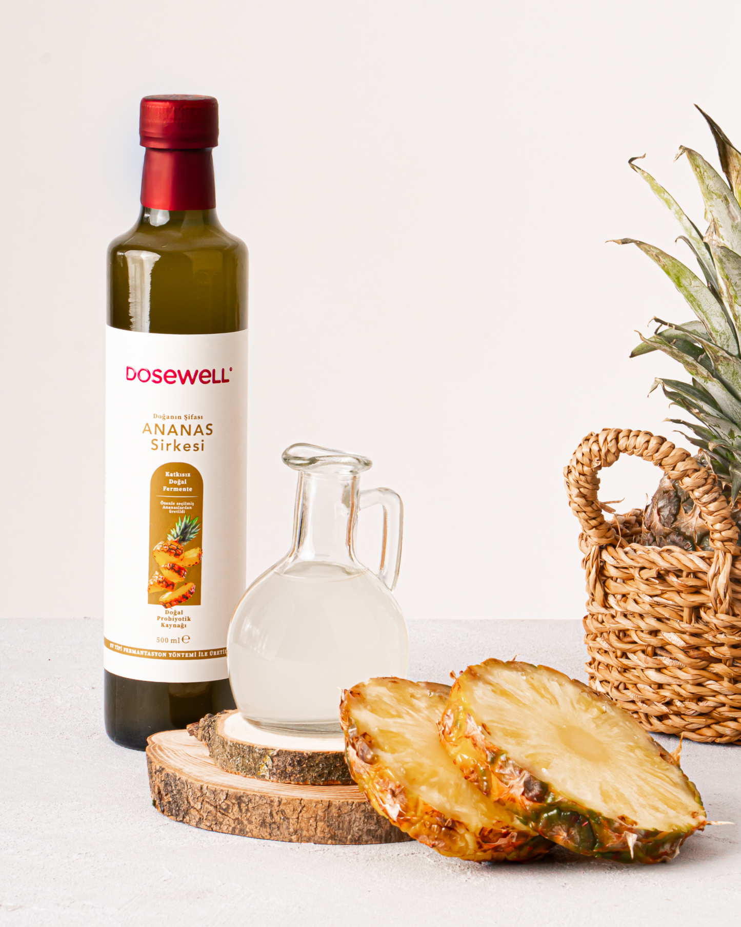 Dosewell Detoks & Ananas Sirkesi  500 ml – %100 Doğal, Katkısız ve Doğal Fermente