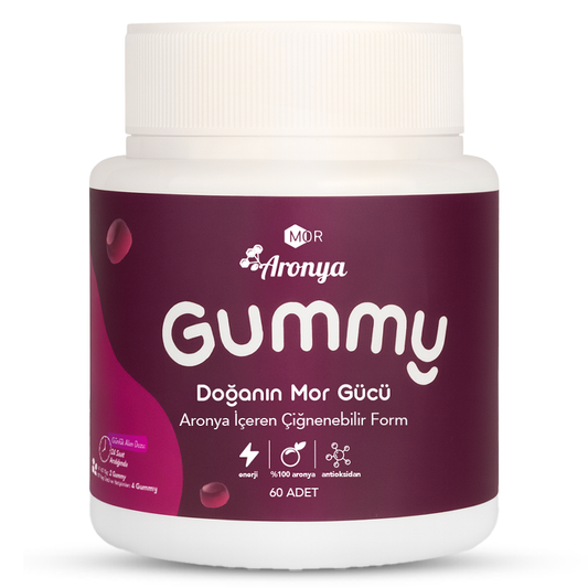Mor Aronya Gummy-Şekersiz 60 Adet