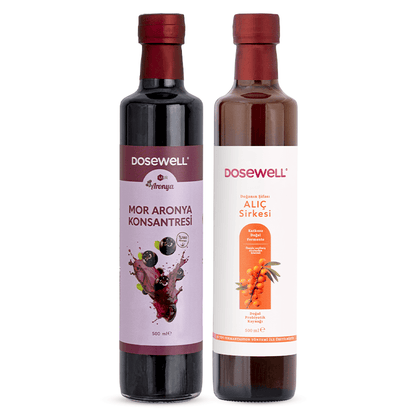 Dosewell Alıç Sirkesi ve Mor Aronya Konsantresi 2'li Paket 2x500 ml