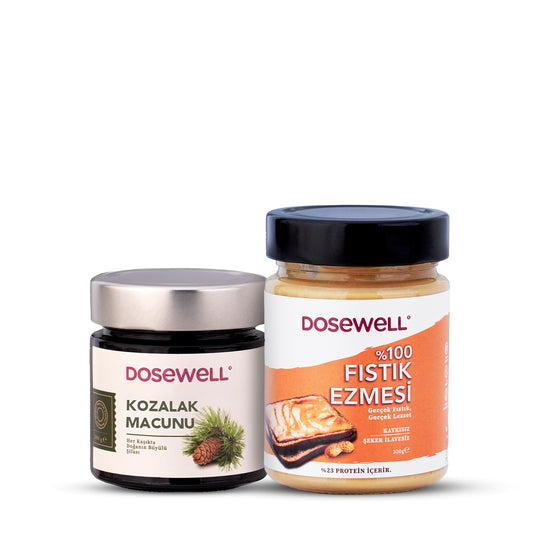Dosewell Kozalak Macunu 300 gr & %100 Fıstık Ezmesi 300 gr
