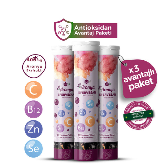 Mor Aronya 3'lü Efervesan 20 Tablet Paketi