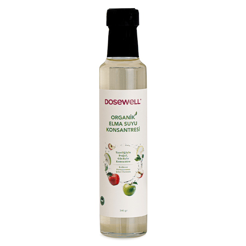 Dosewell Organik Elma Suyu Konsantresi 340 gr (Organik Sertifikalı)