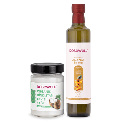 Dosewell Organik Hindistan Cevizi Yağı & Ananas Sirkesi 2'li Avantaj Paketi