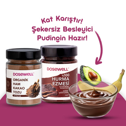 Dosewell %100 Hurma Ezmesi & Organik Ham Kakao – Katkısız, Doğal Tatlı Alternatifleri
