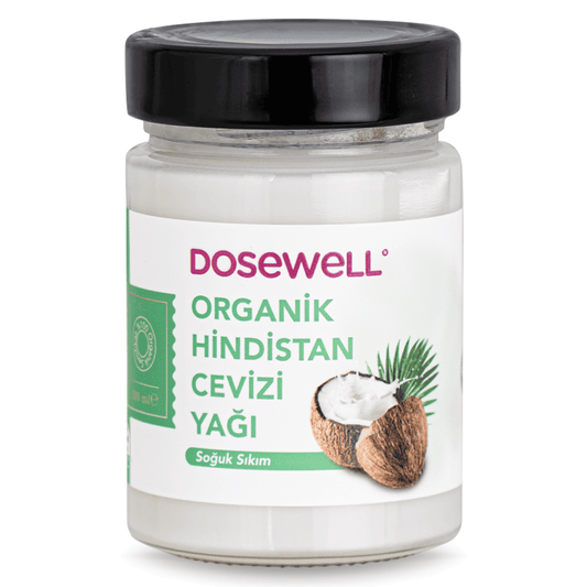 Dosewell Organik Hindistan Cevizi Yağı 300 ml (Organik Sertifikalı, Soğuk Sıkım)