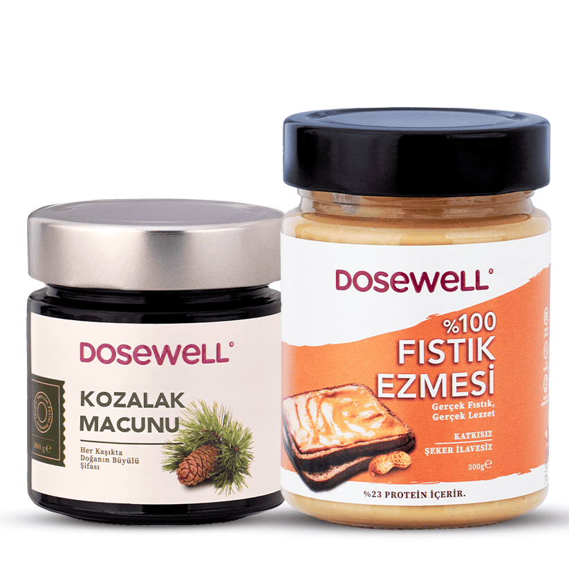 Dosewell Kozalak Macunu 300 gr - %100 Fıstık Ezmesi 300 gr | 2'li Paket