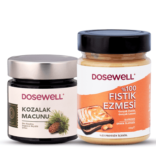 Dosewell Kozalak Macunu 300 gr - %100 Fıstık Ezmesi 300 gr | 2'li Paket