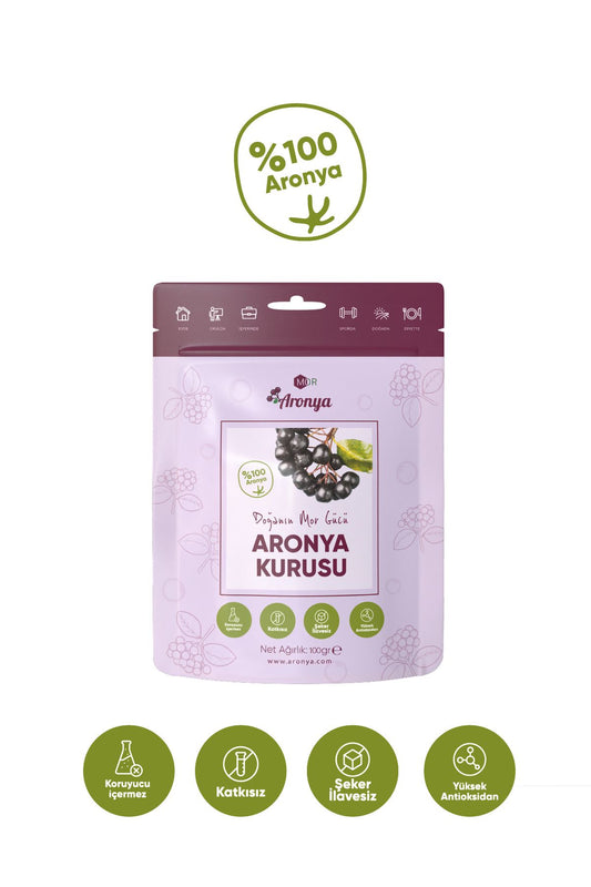 Mor Aronya Kurusu 100 gr  3’lü Paket – Katkısız, Doğal Atıştırmalık ve Antioksidan Kaynağı