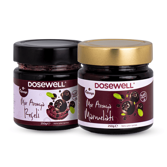 Mor Aronya Reçeli 250gr & Mor Aronya Marmelatı 250 gr 2’li Paket