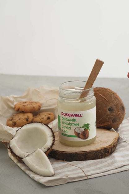 Dosewell Organik Hindistan Cevizi Yağı 300 ml (Organik Sertifikalı, Soğuk Sıkım)