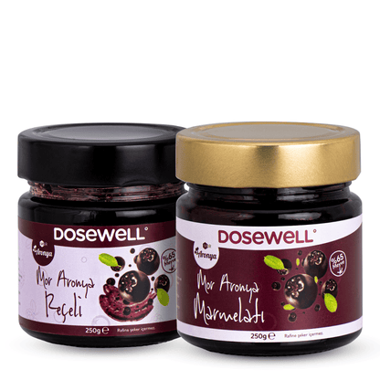 Mor Aronya Reçeli 250 gr & Mor Aronya Marmelatı 250 gr | 2’li Paket
