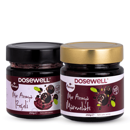 Mor Aronya Reçeli 250 gr & Mor Aronya Marmelatı 250 gr | 2’li Paket
