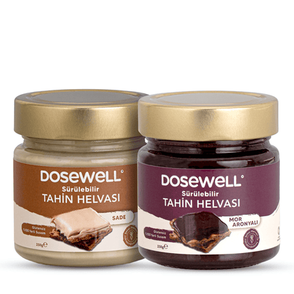 Dosewell Sade & Aronyalı Sürülebilir Tahin Helvası 250 gr | 2’li Avantaj Paketi