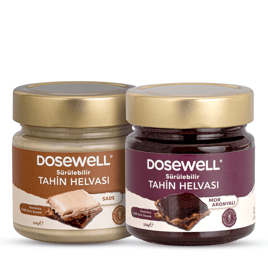 Dosewell Sade & Aronyalı Sürülebilir Tahin Helvası 250 gr | 2’li Avantaj Paketi