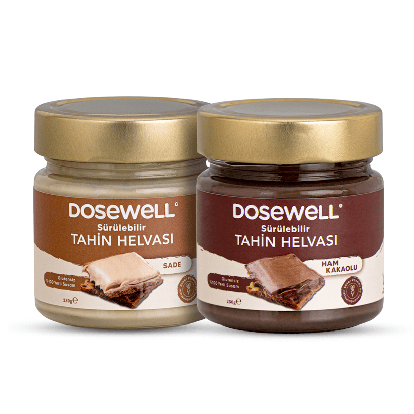 Dosewell Sade & Kakaolu Sürülebilir Tahin Helvası 250 gr | 2’li Avantaj Paketi