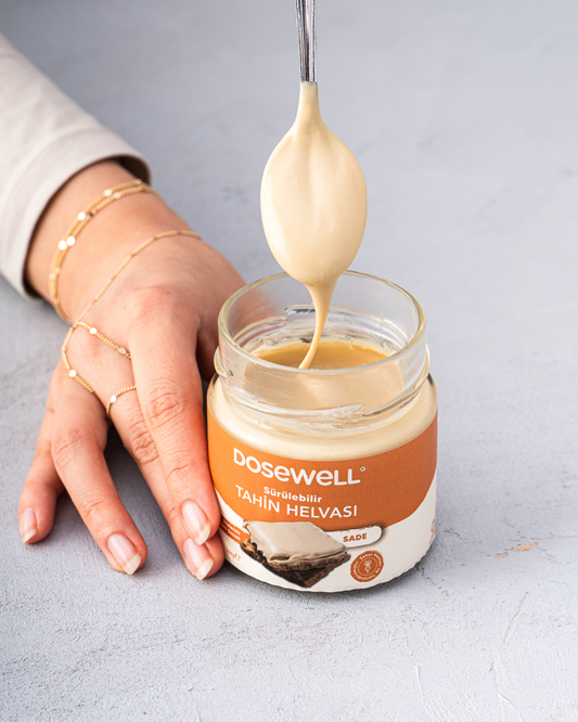 Dosewell Sürülebilir Tahin Helvası Sade  2’li Set – Katkısız, Rafine Şekersiz, Yerli Susamlı Kahvaltılık